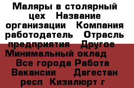 Маляры в столярный цех › Название организации ­ Компания-работодатель › Отрасль предприятия ­ Другое › Минимальный оклад ­ 1 - Все города Работа » Вакансии   . Дагестан респ.,Кизилюрт г.